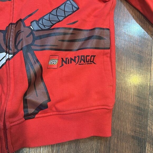 Red Ninja Hoodie with Sword Design 10/12 (3700) - Picture 2 of 4